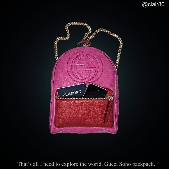 gucci backpack with chain straps